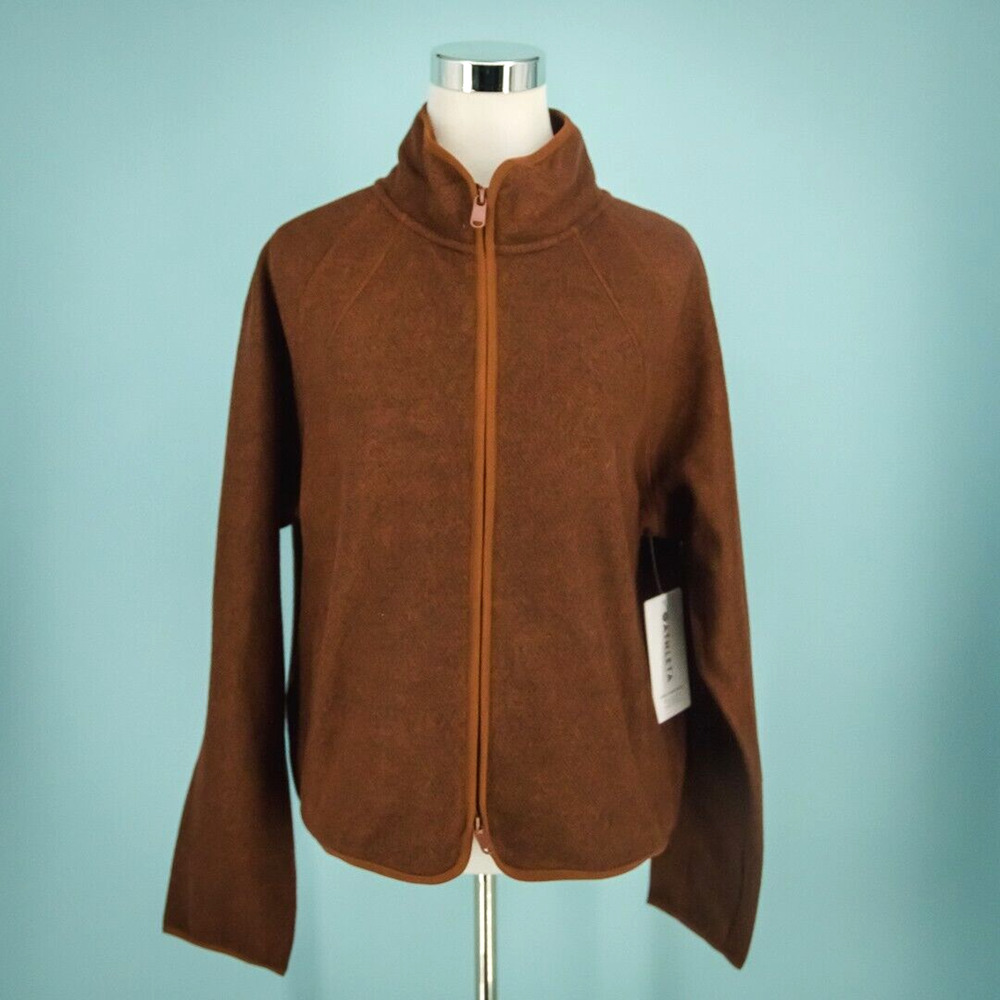 Athleta Size Large L Stroll Fleece Full Zip Long Long Sleeve Active Jacket NEW